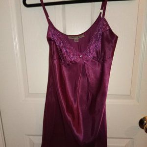 Morgan Taylor Maroon Lingerie Slip Dress